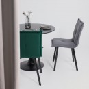 Кресло РУБИК U, Velutto 32 серый велюр/черный